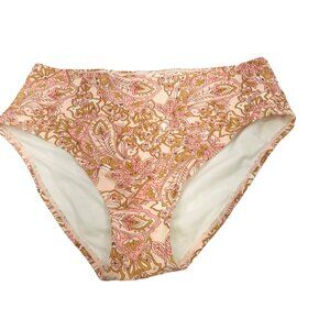 Kona Sol Women's Size Large 12-14 Medium Coverage High Waist Bikini Swim Bottom